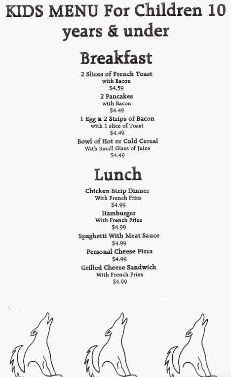 Kids Menu
